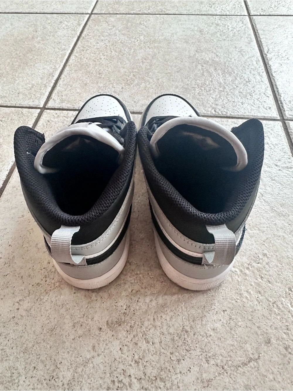 Air Jordan 1 Kids Black and White Low-Top Sneakers